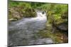 Stunning Waterfall Flowing over Rocks through Lush Green Forest with Long Exposure-Veneratio-Mounted Photographic Print