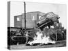 Stunt Car over Flames-null-Stretched Canvas