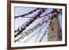 Stupa and Prayer Flags in the Whochen Thokjay Choyaling Monastery, Swayambhu, Nepal, Asia-Simon Montgomery-Framed Photographic Print