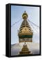 Stupa at Swayambhunath, Monkey Temple, Kathmandu, Nepal.-Lee Klopfer-Framed Stretched Canvas