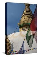 Stupa at Swayambhunath, Monkey Temple, Kathmandu, Nepal.-Lee Klopfer-Stretched Canvas