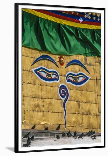 Stupa at Swayambhunath, Monkey Temple, Kathmandu, Nepal.-Lee Klopfer-Framed Premium Photographic Print