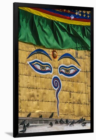 Stupa at Swayambhunath, Monkey Temple, Kathmandu, Nepal.-Lee Klopfer-Framed Premium Photographic Print