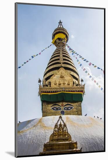 Stupa at Swayambhunath, Monkey Temple, Kathmandu, Nepal.-Lee Klopfer-Mounted Photographic Print