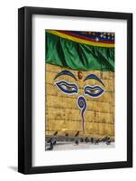 Stupa at Swayambhunath, Monkey Temple, Kathmandu, Nepal.-Lee Klopfer-Framed Photographic Print