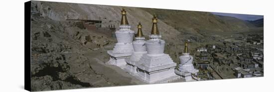 Stupa, Buddhist Stupas, Tibet-null-Stretched Canvas