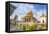 Stupa in Front of the Silver Pagoda in the Royal Palace-Michael Nolan-Framed Stretched Canvas