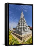 Stupa in the Royal Palace, in the Capital City of Phnom Penh, Cambodia, Indochina-Michael Nolan-Framed Stretched Canvas