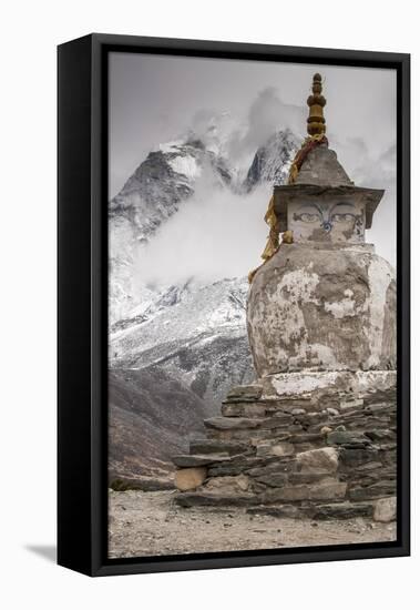 Stupa near Dingbochhe, Nepal.-Lee Klopfer-Framed Stretched Canvas
