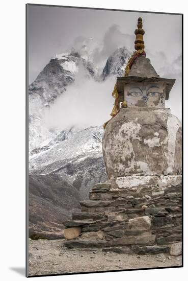 Stupa near Dingbochhe, Nepal.-Lee Klopfer-Mounted Photographic Print