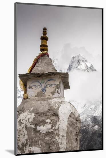 Stupa near Dingbochhe, Nepal.-Lee Klopfer-Mounted Photographic Print
