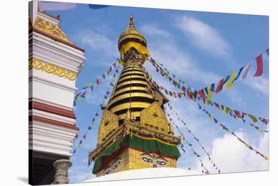 Stupa of Swayambhunath, Kathmandu, Nepal-Keren Su-Stretched Canvas