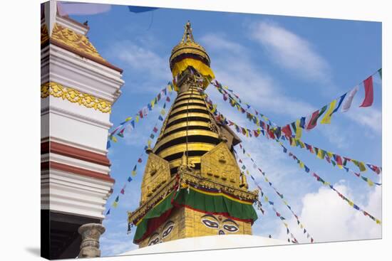 Stupa of Swayambhunath, Kathmandu, Nepal-Keren Su-Stretched Canvas