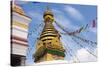 Stupa of Swayambhunath, Kathmandu, Nepal-Keren Su-Stretched Canvas