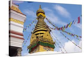 Stupa of Swayambhunath, Kathmandu, Nepal-Keren Su-Stretched Canvas