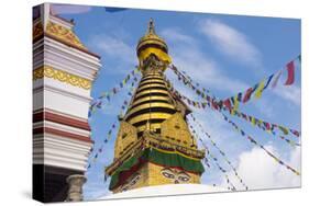 Stupa of Swayambhunath, Kathmandu, Nepal-Keren Su-Stretched Canvas