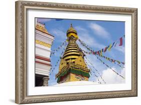 Stupa of Swayambhunath, Kathmandu, Nepal-Keren Su-Framed Photographic Print