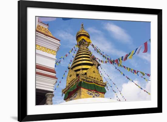 Stupa of Swayambhunath, Kathmandu, Nepal-Keren Su-Framed Photographic Print