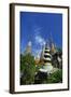 Stupas at the Temple of the Reclining Buddha, Bangkok, Thailand-Robert Francis-Framed Photographic Print