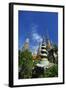 Stupas at the Temple of the Reclining Buddha, Bangkok, Thailand-Robert Francis-Framed Photographic Print