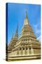 Stupas at Wat Pho (Temple of the Reclining Buddha), Bangkok, Thailand, Southeast Asia, Asia-Jason Langley-Stretched Canvas