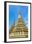 Stupas at Wat Pho (Temple of the Reclining Buddha), Bangkok, Thailand, Southeast Asia, Asia-Jason Langley-Framed Photographic Print