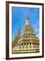 Stupas at Wat Pho (Temple of the Reclining Buddha), Bangkok, Thailand, Southeast Asia, Asia-Jason Langley-Framed Photographic Print