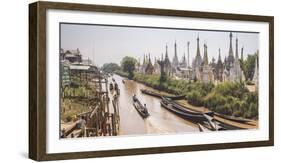 Stupas at Ywama Paya Buddhist Temple Complex, Inle Lake, Shan State, Myanmar (Burma), Asia-Matthew Williams-Ellis-Framed Photographic Print