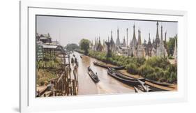 Stupas at Ywama Paya Buddhist Temple Complex, Inle Lake, Shan State, Myanmar (Burma), Asia-Matthew Williams-Ellis-Framed Photographic Print