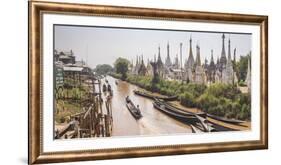 Stupas at Ywama Paya Buddhist Temple Complex, Inle Lake, Shan State, Myanmar (Burma), Asia-Matthew Williams-Ellis-Framed Photographic Print