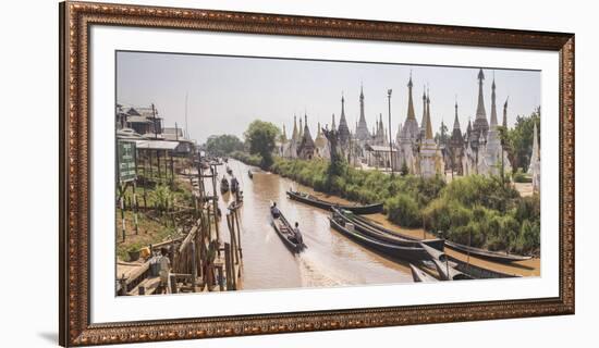 Stupas at Ywama Paya Buddhist Temple Complex, Inle Lake, Shan State, Myanmar (Burma), Asia-Matthew Williams-Ellis-Framed Photographic Print