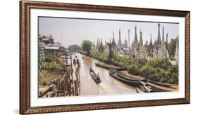 Stupas at Ywama Paya Buddhist Temple Complex, Inle Lake, Shan State, Myanmar (Burma), Asia-Matthew Williams-Ellis-Framed Photographic Print