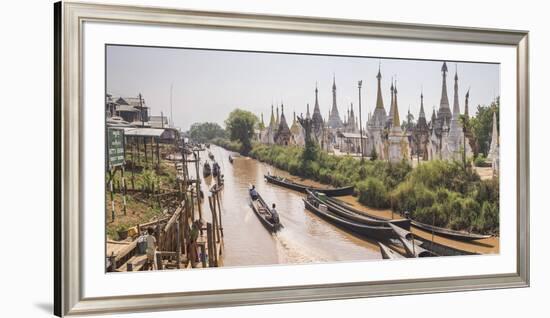 Stupas at Ywama Paya Buddhist Temple Complex, Inle Lake, Shan State, Myanmar (Burma), Asia-Matthew Williams-Ellis-Framed Photographic Print