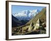 Stupas on the Path to Tengboche, Khumbu Himal, Himalayas, Nepal-James Green-Framed Photographic Print