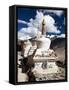 Stupas with Beautiful Clouds in Karsha Gompa-Daniel Prudek-Framed Stretched Canvas