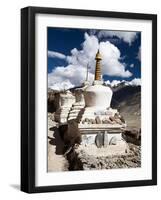 Stupas with Beautiful Clouds in Karsha Gompa-Daniel Prudek-Framed Photographic Print