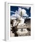 Stupas with Beautiful Clouds in Karsha Gompa-Daniel Prudek-Framed Photographic Print