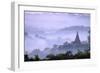 Stupas (Zedis) in the Morning Mist, Mrauk U, Rakhaing State, Myanmar (Burma), Asia-Nathalie Cuvelier-Framed Photographic Print