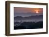 Stupas (Zedis) in the Morning Mist, Mrauk U, Rakhaing State, Myanmar (Burma), Asia-Nathalie Cuvelier-Framed Photographic Print