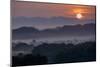 Stupas (Zedis) in the Morning Mist, Mrauk U, Rakhaing State, Myanmar (Burma), Asia-Nathalie Cuvelier-Mounted Photographic Print