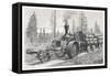 Sturdy Three-Wheeled Steam- Powered Traction Engine Used in the Timber Industry California-Dietrich-Framed Stretched Canvas