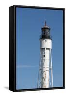 Sturgeon Bay Ship Canal Lighthouse, Door County, Wisconsin, USA-Cindy Miller Hopkins-Framed Stretched Canvas