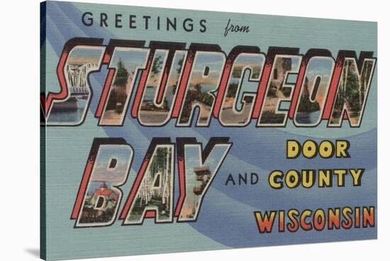 Sturgeon Bay, Wisconsin - Door County-Lantern Press-Stretched Canvas