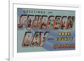 Sturgeon Bay, Wisconsin - Door County-Lantern Press-Framed Art Print