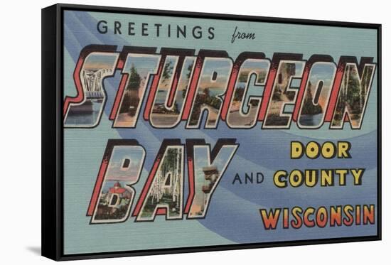 Sturgeon Bay, Wisconsin - Door County-Lantern Press-Framed Stretched Canvas