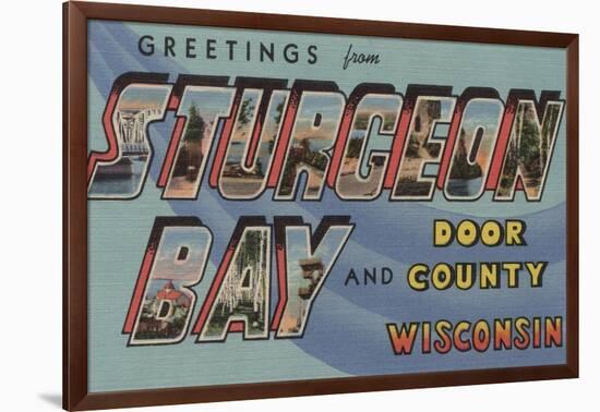 Sturgeon Bay, Wisconsin - Door County-Lantern Press-Framed Art Print