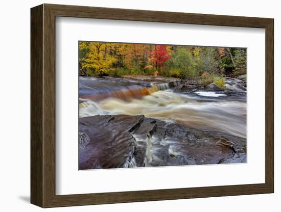 Sturgeon River in autumn near Alberta in the Upper Peninsula of Michigan, USA-Chuck Haney-Framed Photographic Print