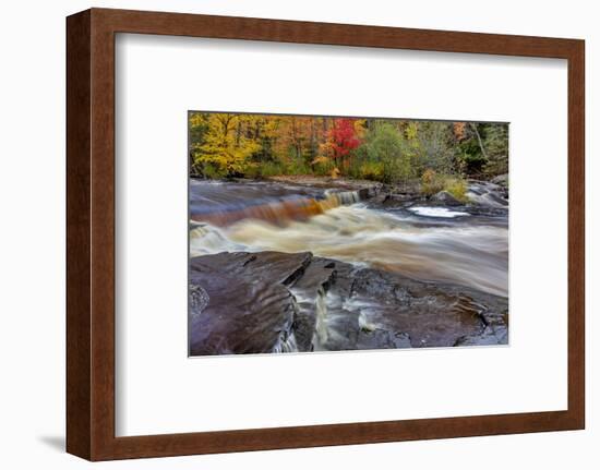 Sturgeon River in autumn near Alberta in the Upper Peninsula of Michigan, USA-Chuck Haney-Framed Photographic Print