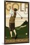 Sturgis, Michigan - Golf - Sunday Driver-Lantern Press-Mounted Art Print