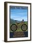 Sturgis, Michigan - Mountain Bike Scene - Ride the Trails-Lantern Press-Framed Art Print